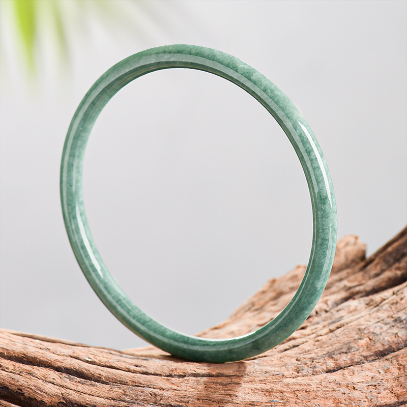 Vintage Fashion For Women - Pulsera de Jadeíta Birmana Natural, Brazalete