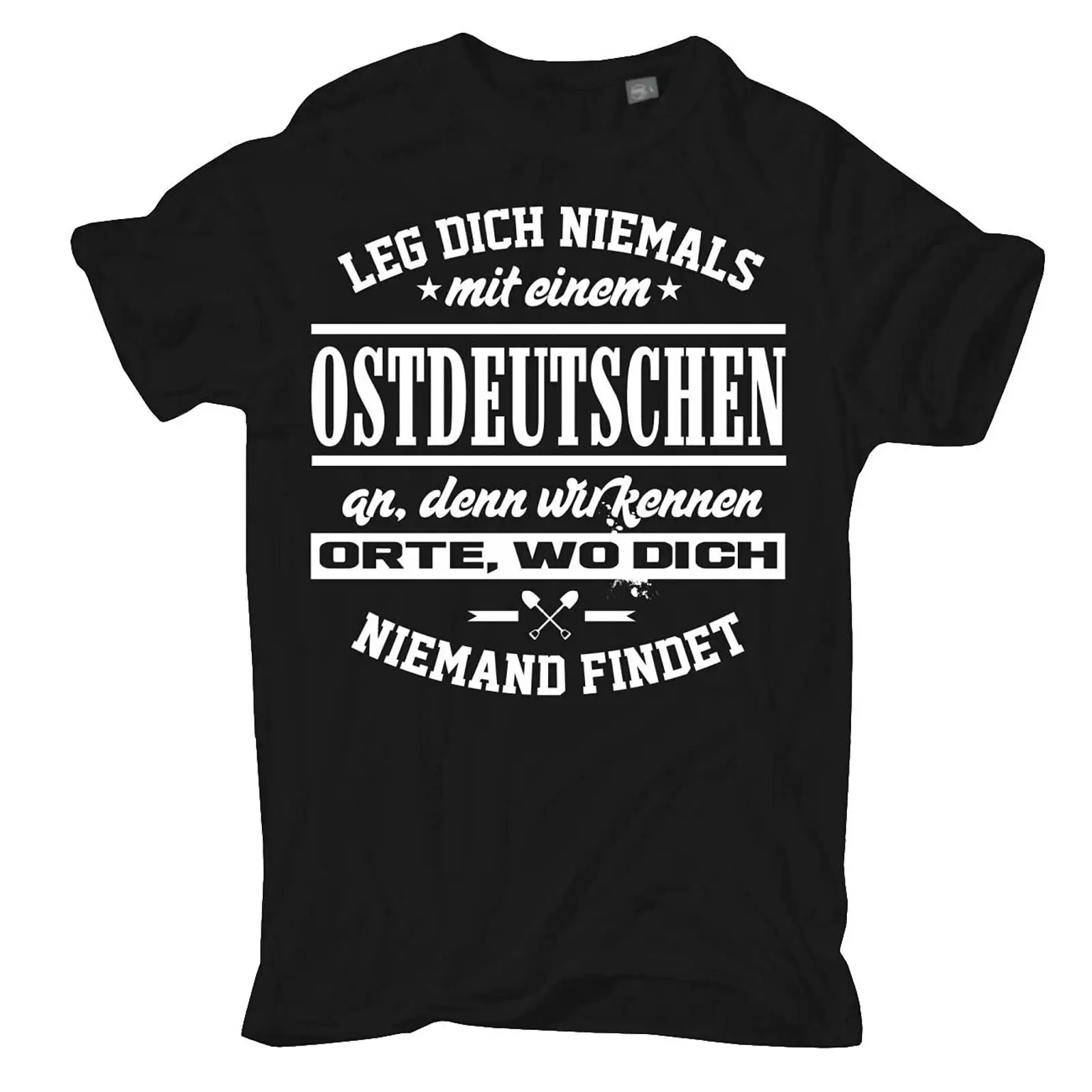 Vintage Fashion Herren - Camiseta Herren Leg Dich nie mit