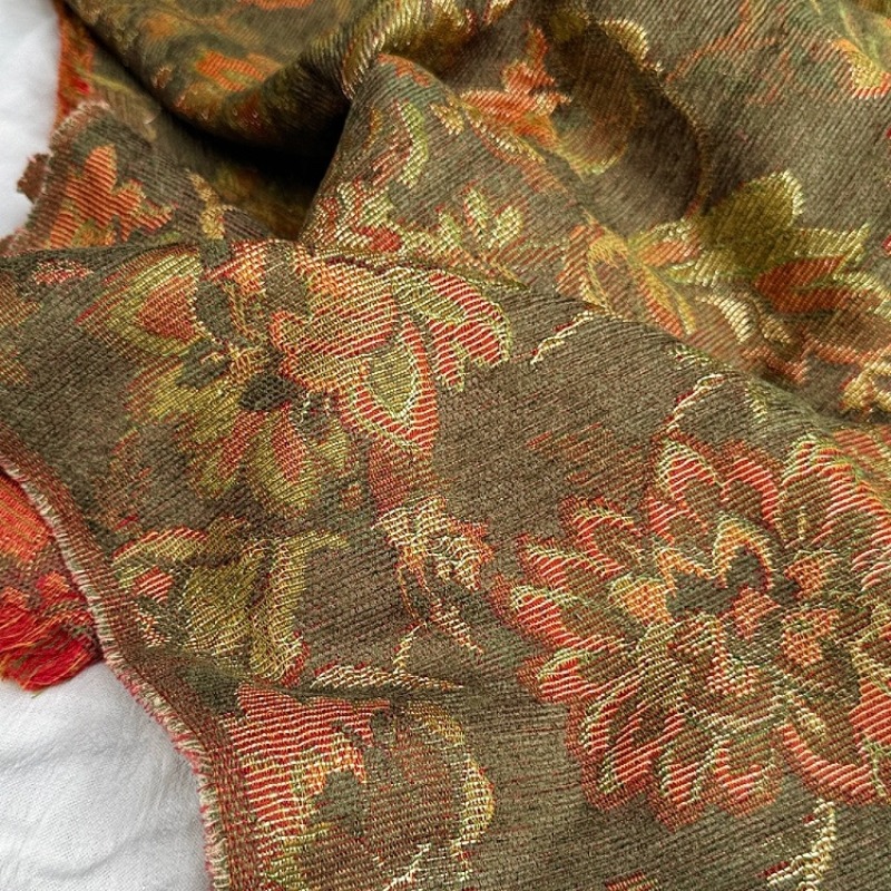 Vintage Fashion Boutique - Tela Jacquard de hilo brillante de