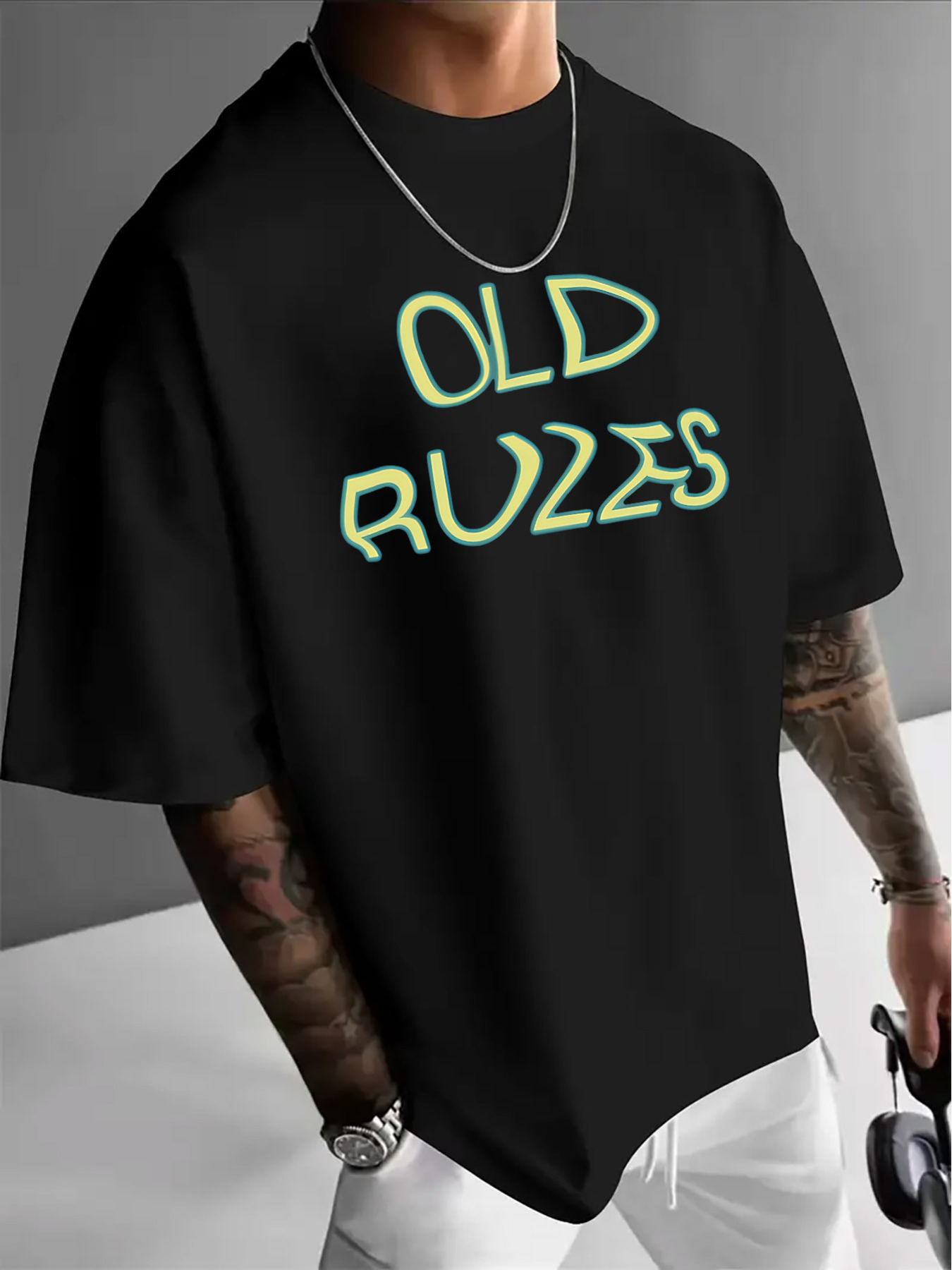 Vintage Fashion Font - Camiseta informal para hombre con estampado