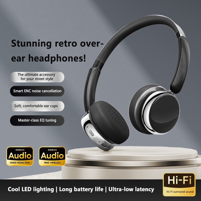 Vintage Fashion Video - Auriculares Inalámbricos Bluetooth Retro de Diadema