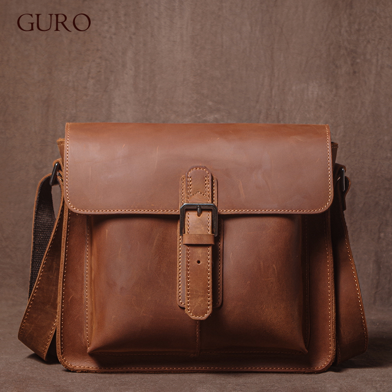 Vintage Fashion Boutique - GURO, bandolera de cuero genuino de