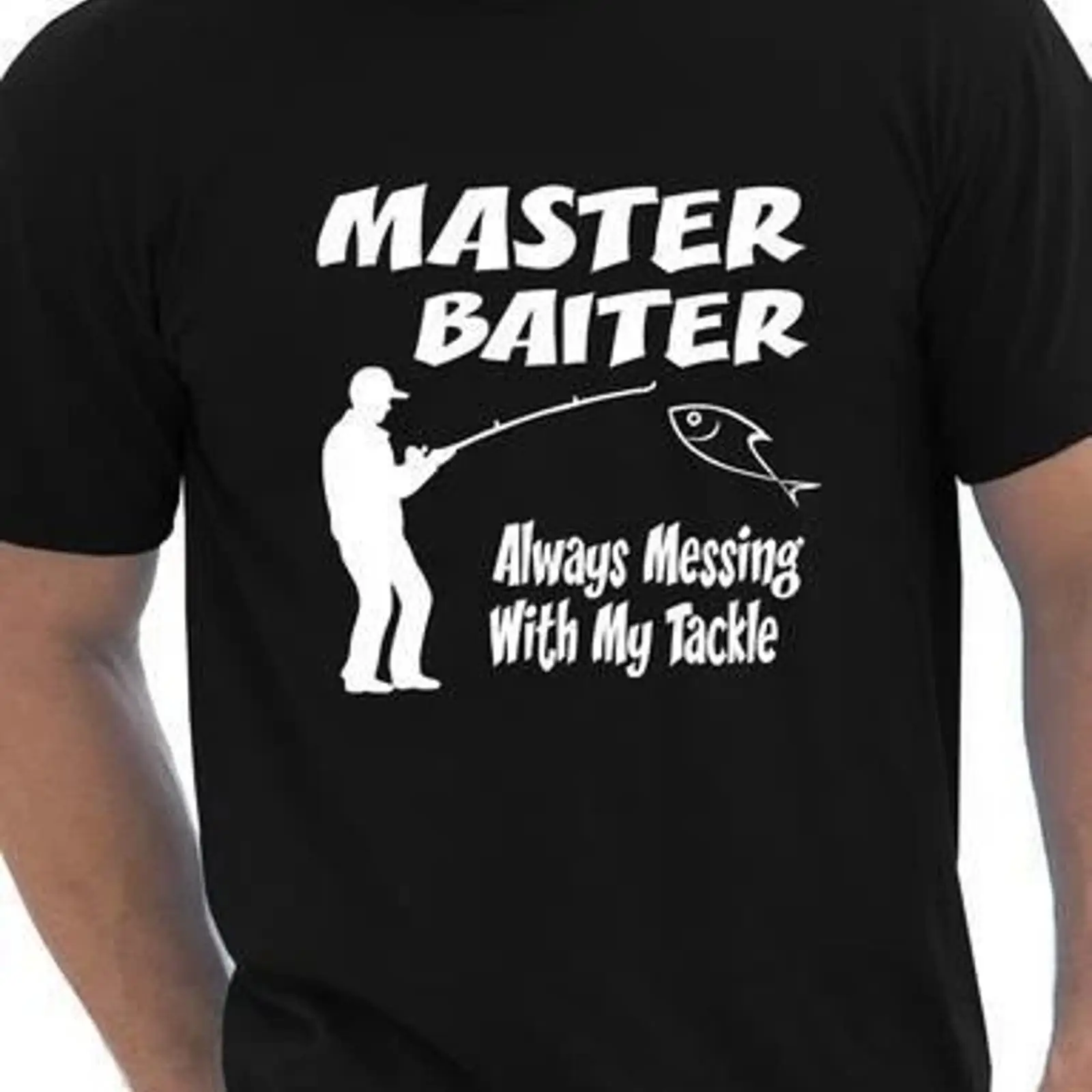 Vintage Fashion Herren - Camiseta divertida de pesca Master Baiter,