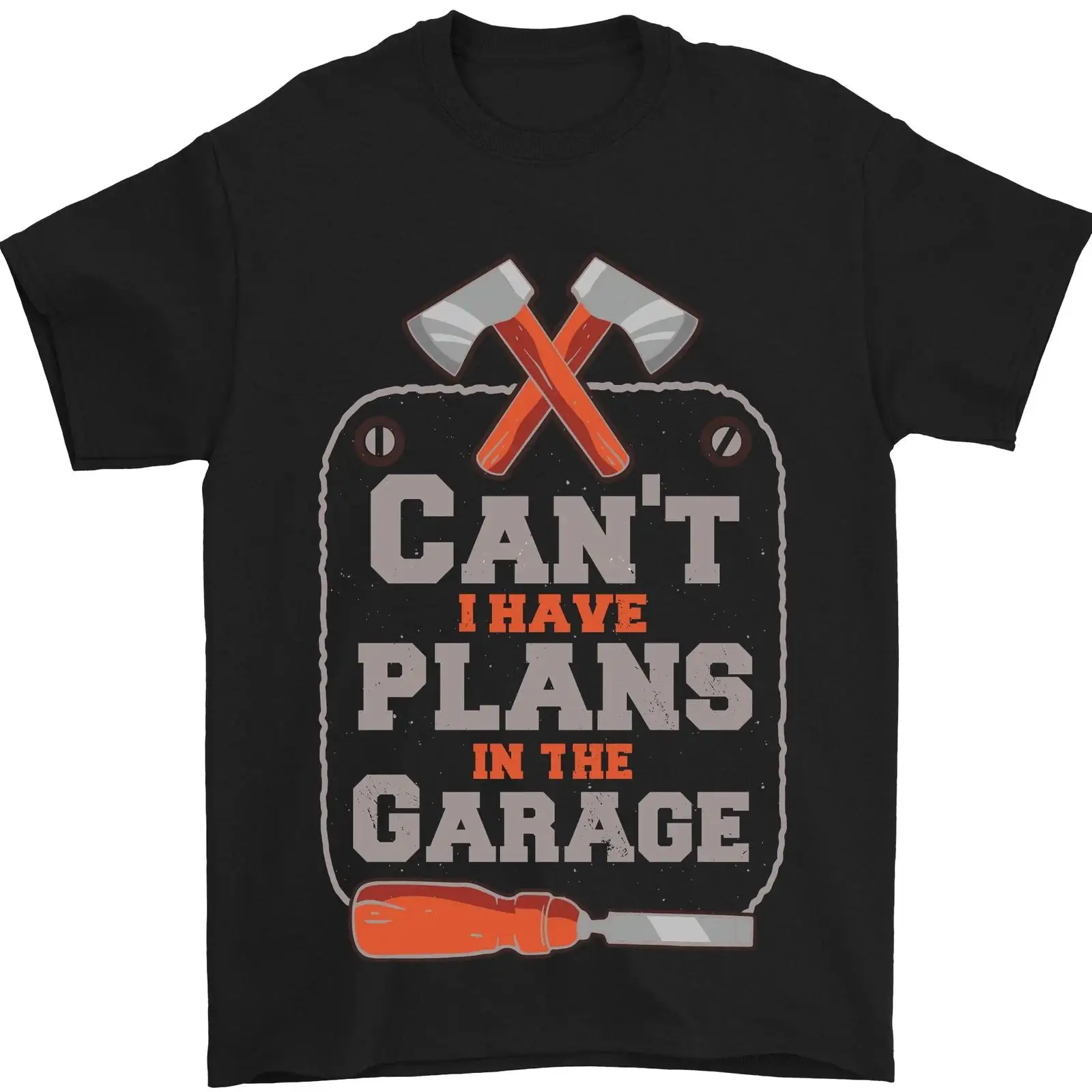 Vintage Fashion Herren - Camiseta Pläne IN The Garage Tischler