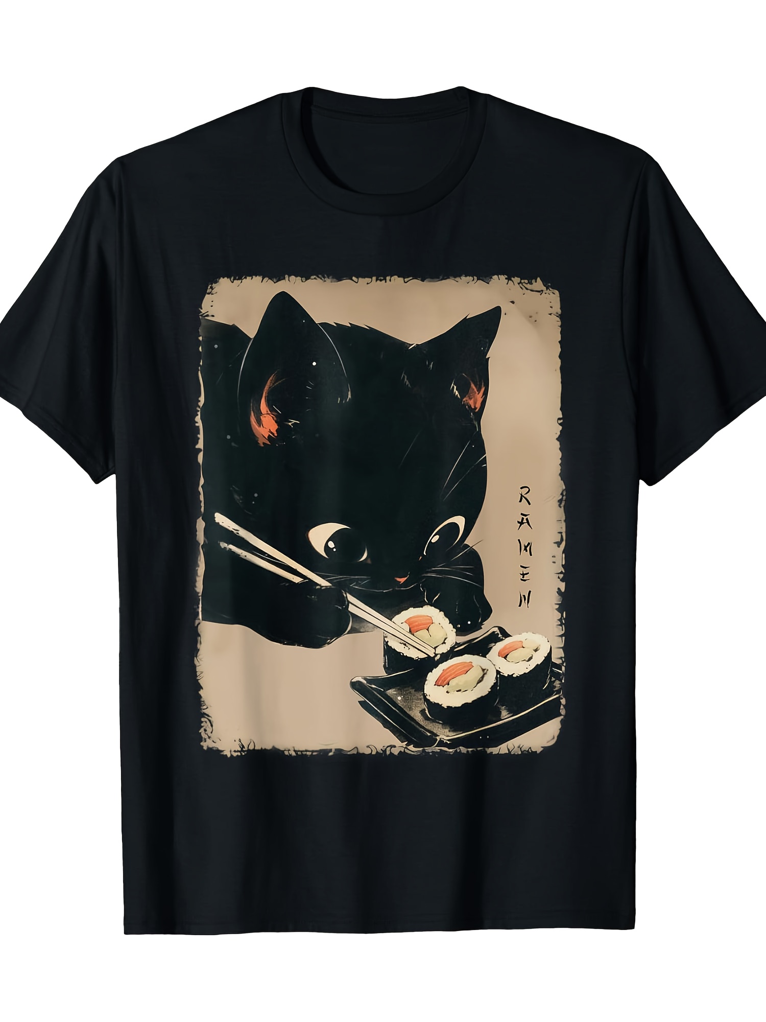 Vintage Fashion Illustrations - Camiseta Vintage Negra para Hombre con