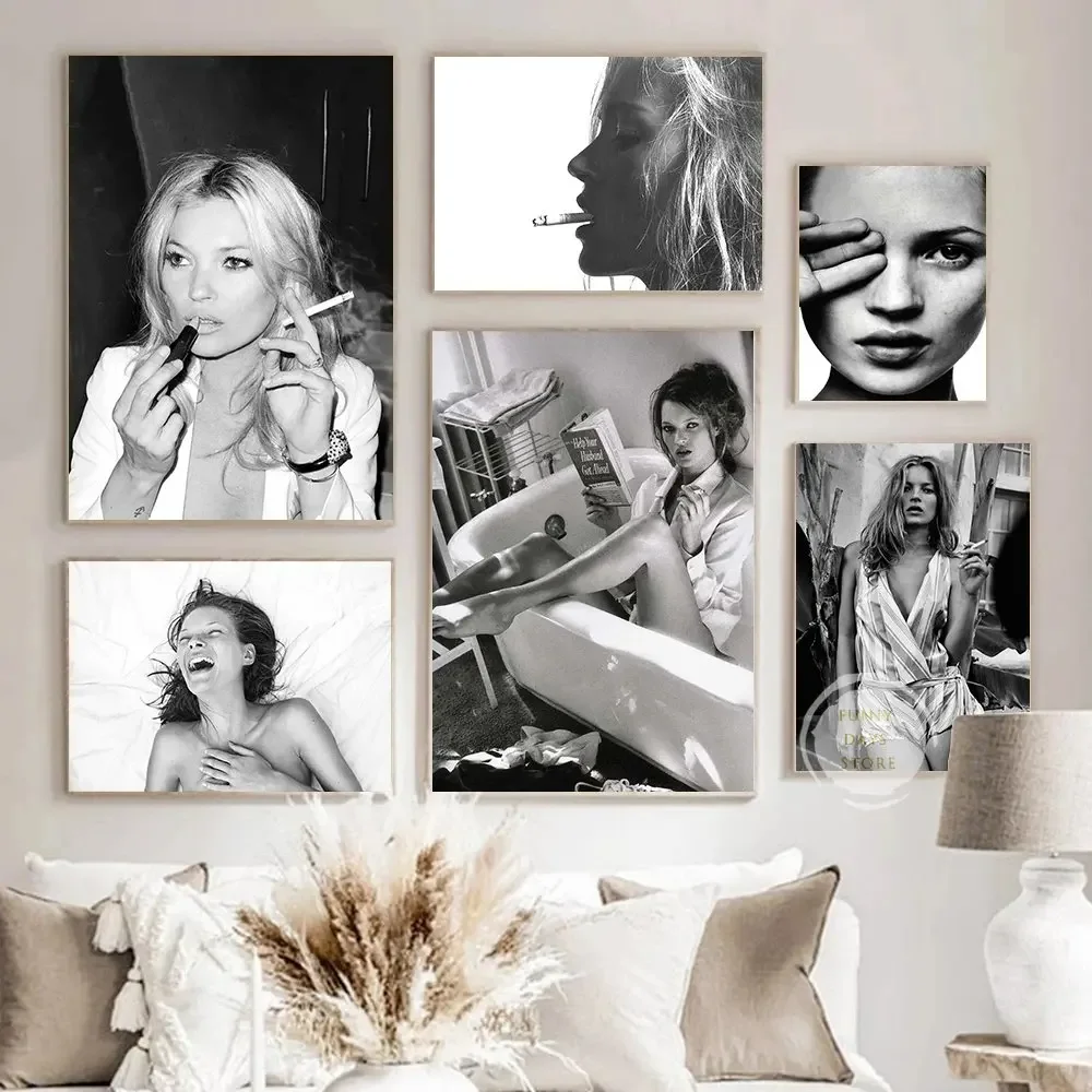 Vintage Fashion Prints For Wall - Póster Vintage de supermodelo Sexy de