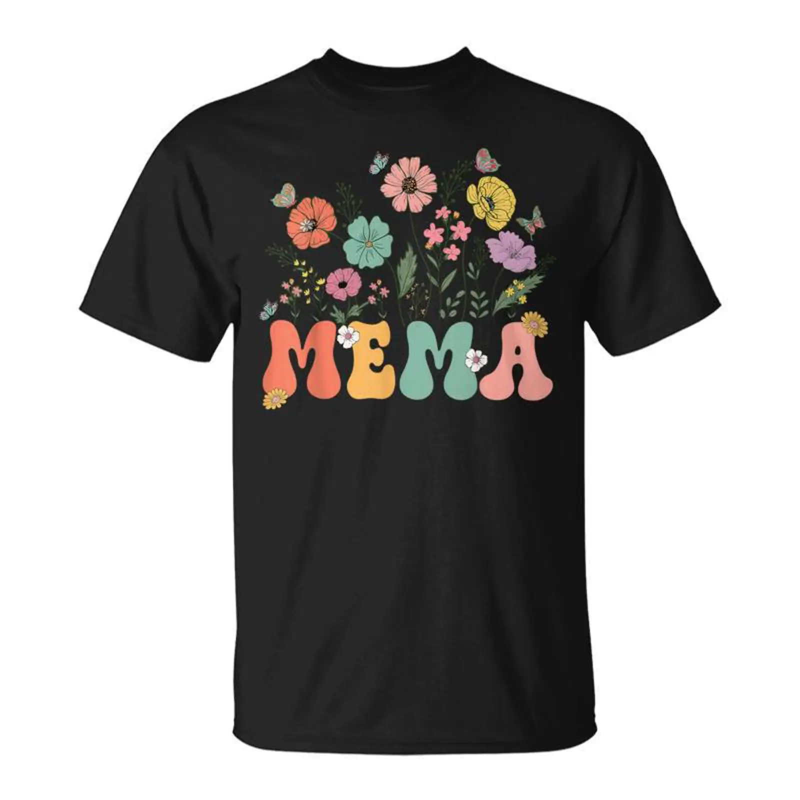 Vintage Fashion Uk - Camiseta Floral Mema For Grandma Wildflower