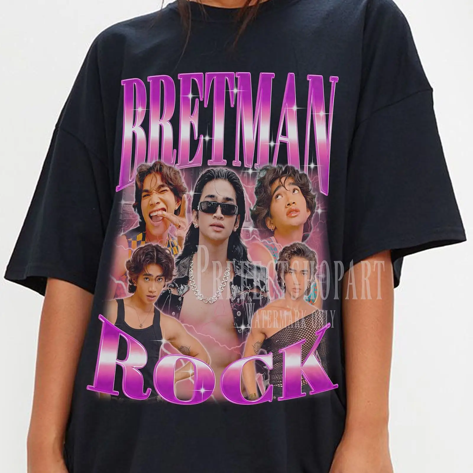 Vintage Fashion Influencers - Camiseta Retro Bretman Rock, Estilo Vintage,