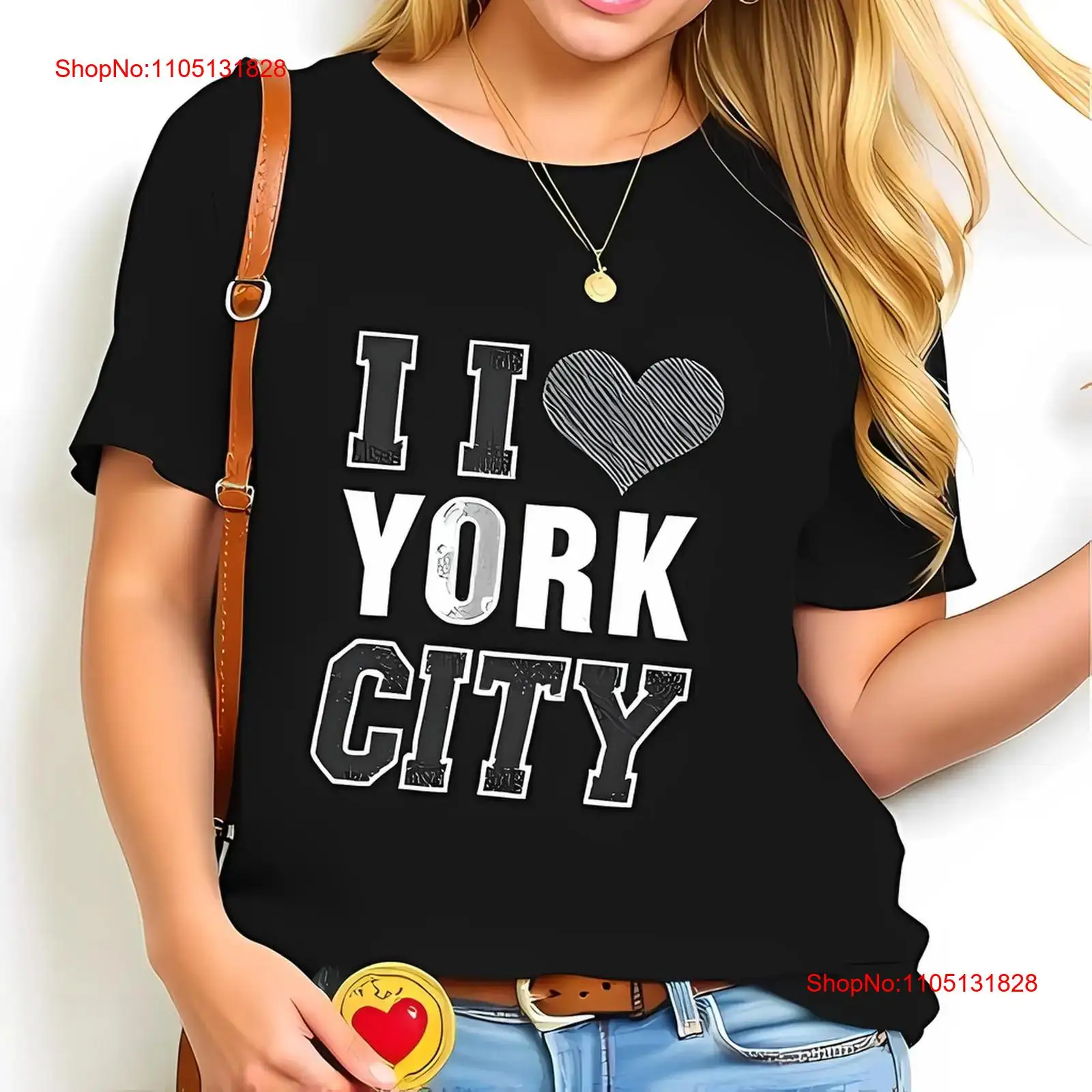 Vintage Fashion Font - Camiseta negra elegante I Love YORK