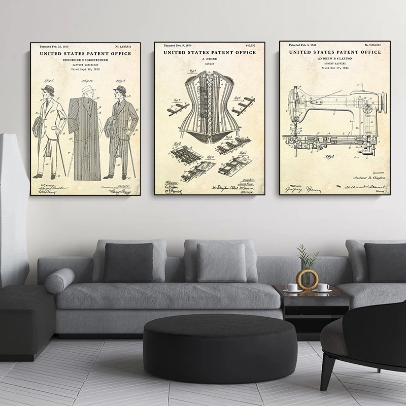 Ropa de moda, bolsa de zapatos - Vintage Fashion Prints For Wall reseña y precio