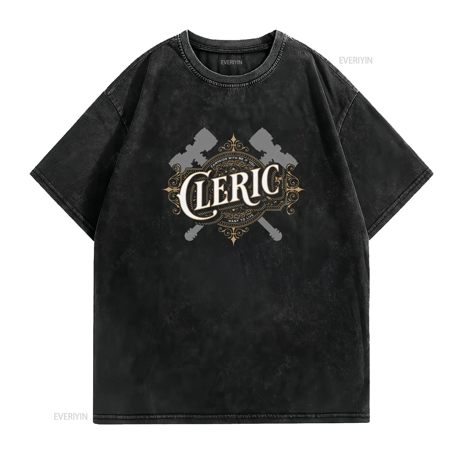 Camiseta de clérigo de DnD con - Vintage Fashion Font reseña y precio