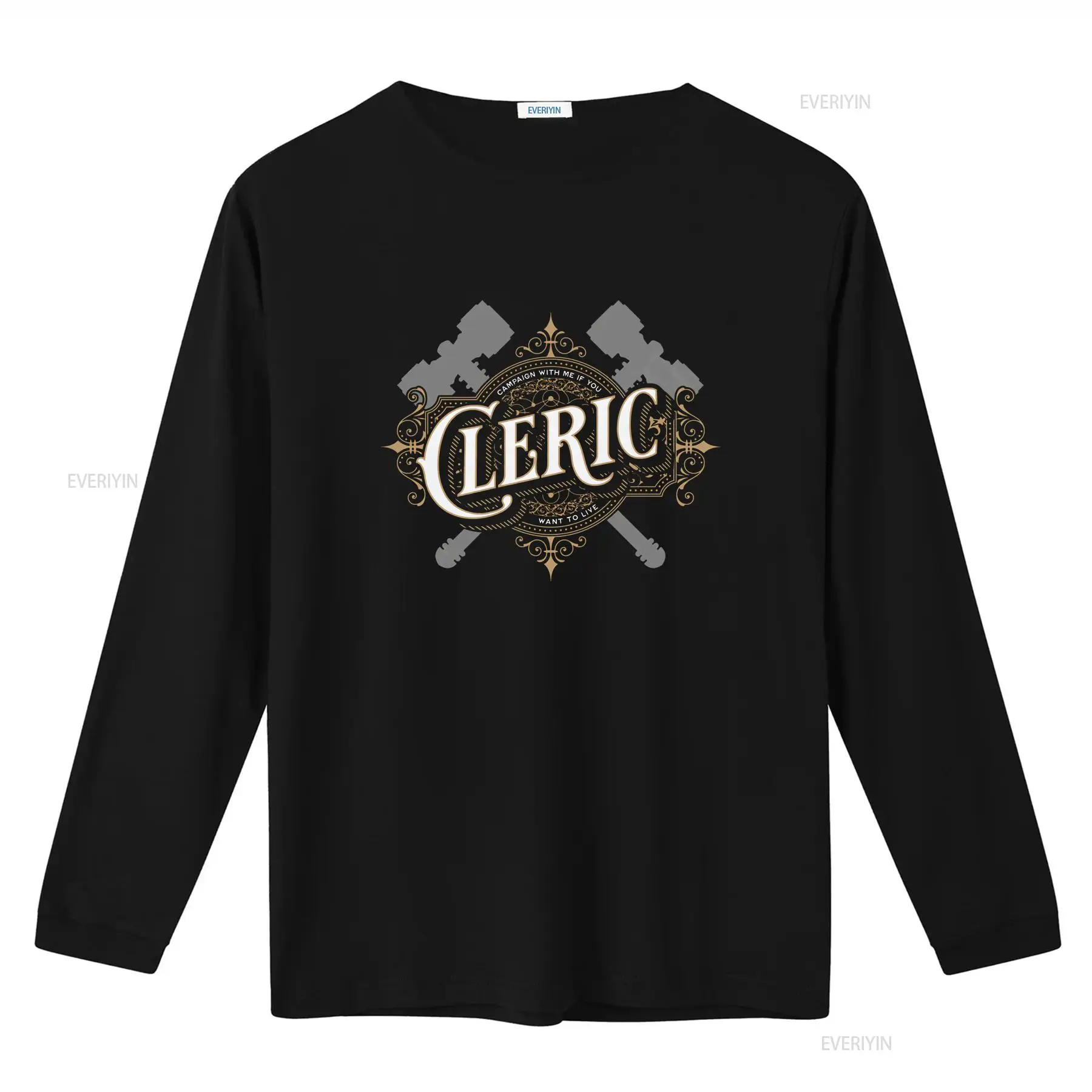 Camiseta de clérigo de DnD con - Vintage Fashion Font reseña y precio