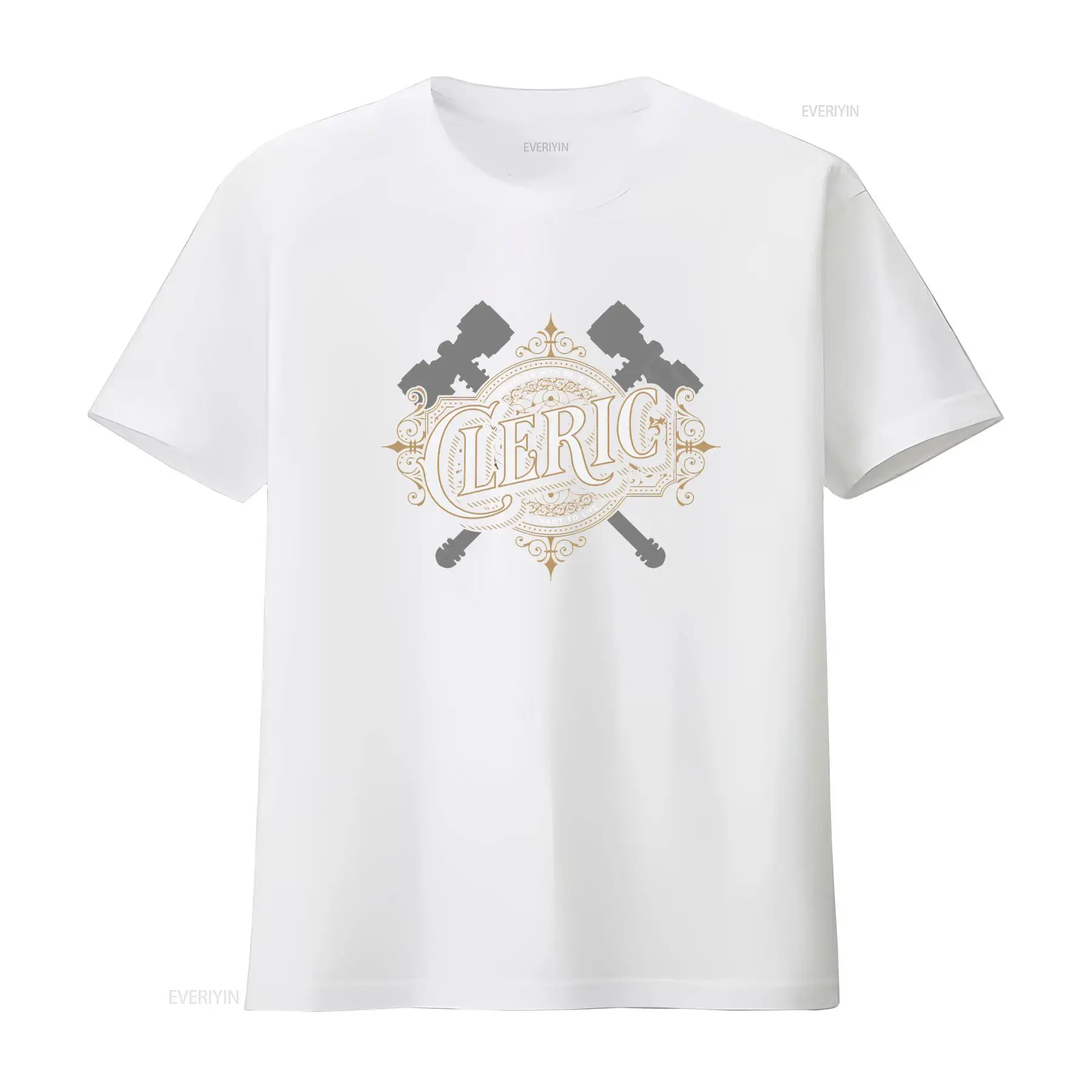 Camiseta de clérigo de DnD con - Vintage Fashion Font reseña y precio