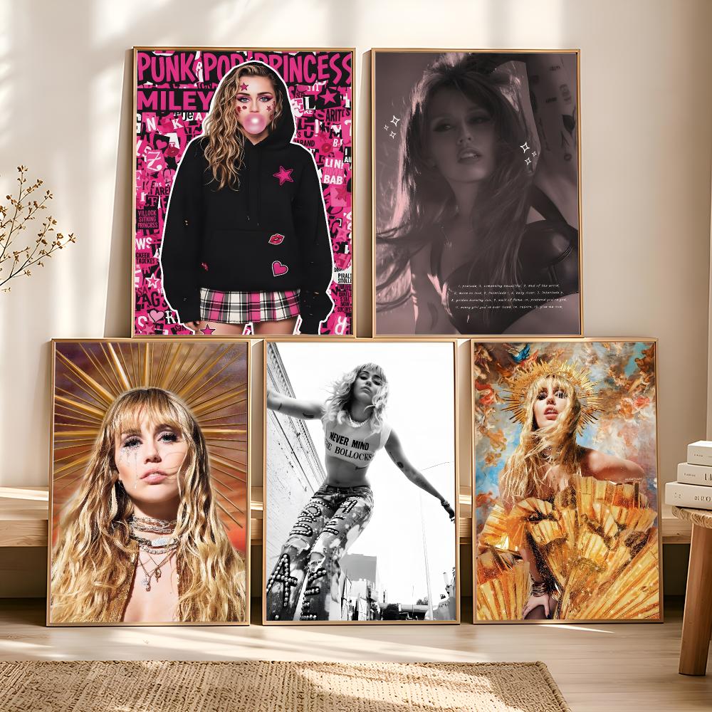 Póster de Miley Cyrus, pintura - Vintage Fashion Prints For Wall reseña y precio