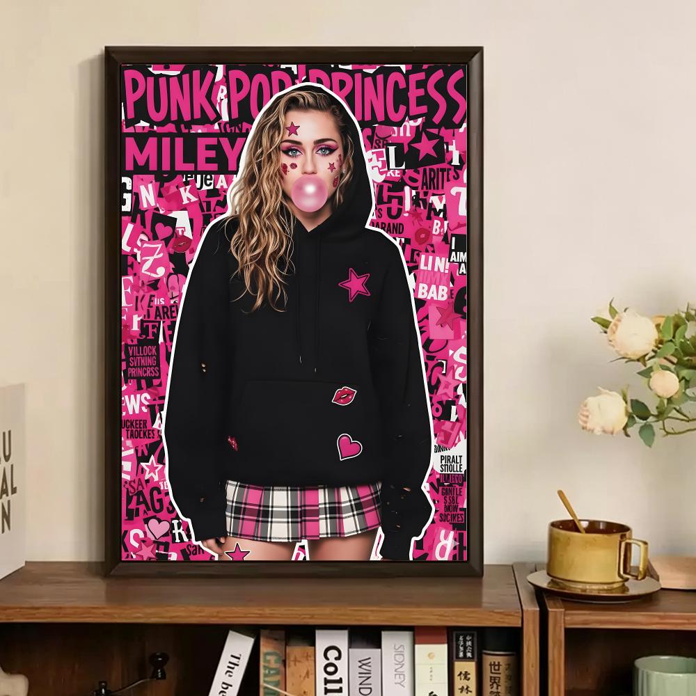 Póster de Miley Cyrus, pintura - Vintage Fashion Prints For Wall reseña y precio