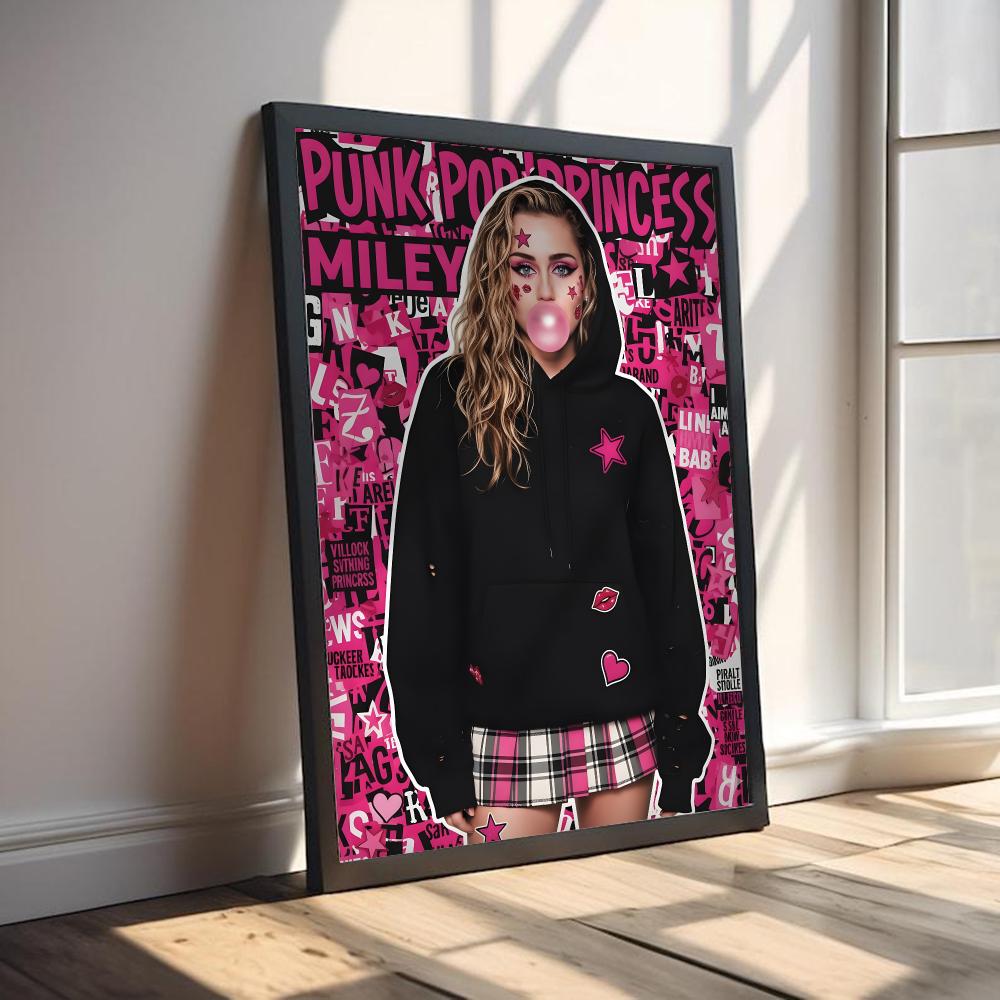 Póster de Miley Cyrus, pintura - Vintage Fashion Prints For Wall reseña y precio