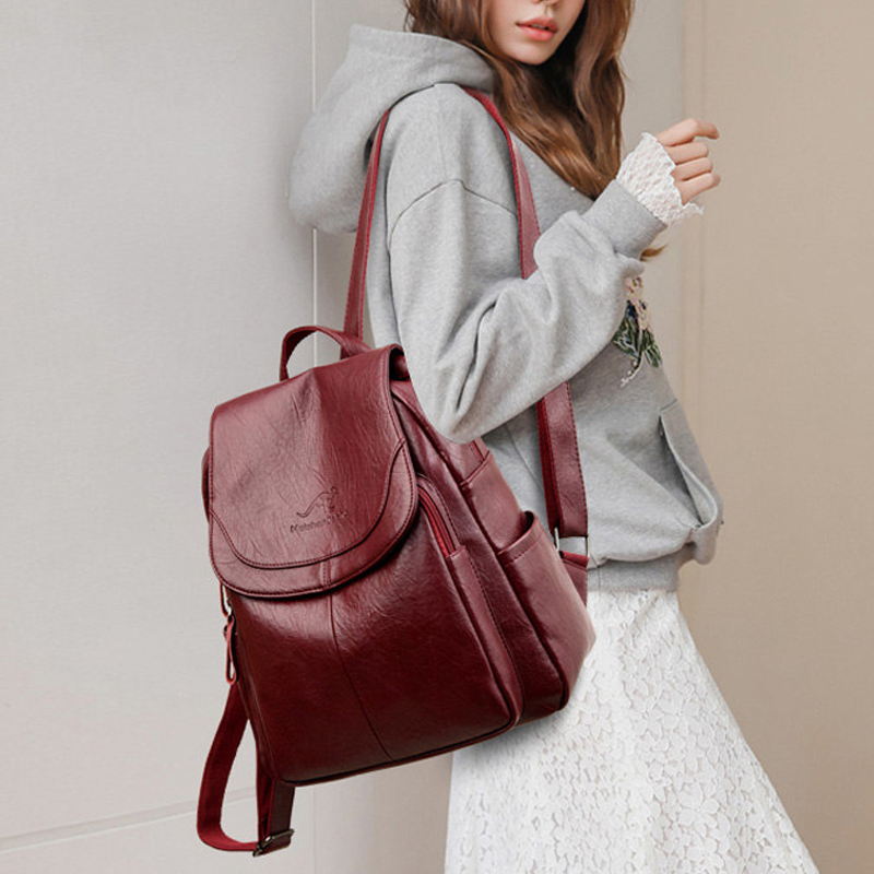 Mochila Vintage de Cuero Suave - Vintage Fashion Boutique reseña y precio