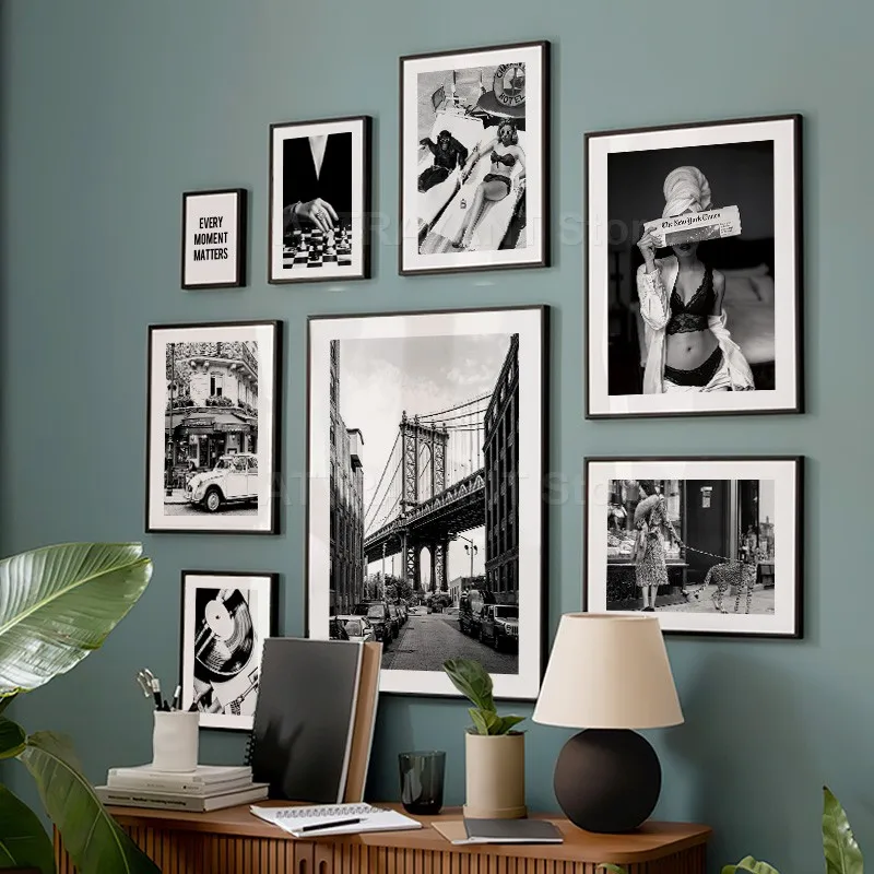 Cuadro sobre lienzo para pared - Vintage Fashion Prints For Wall reseña y precio