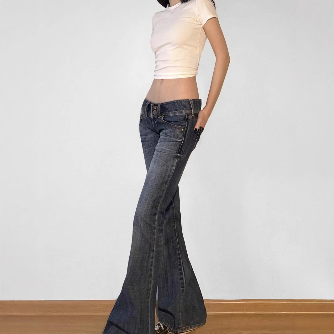 Jeans acampanados vintage y2k, - Mom Jean High Rise reseña y precio