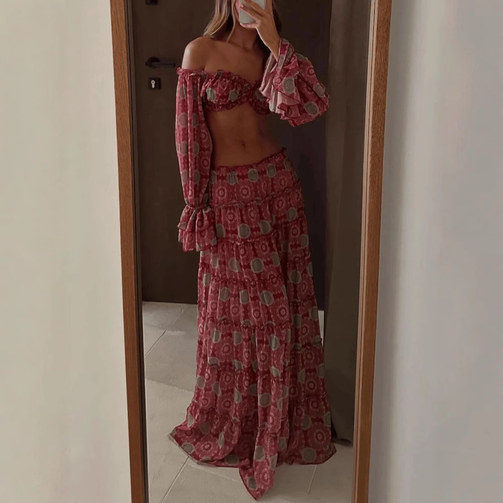 Conjunto de Dos Piezas con Fal - Vintage Fashion Pieces reseña y precio