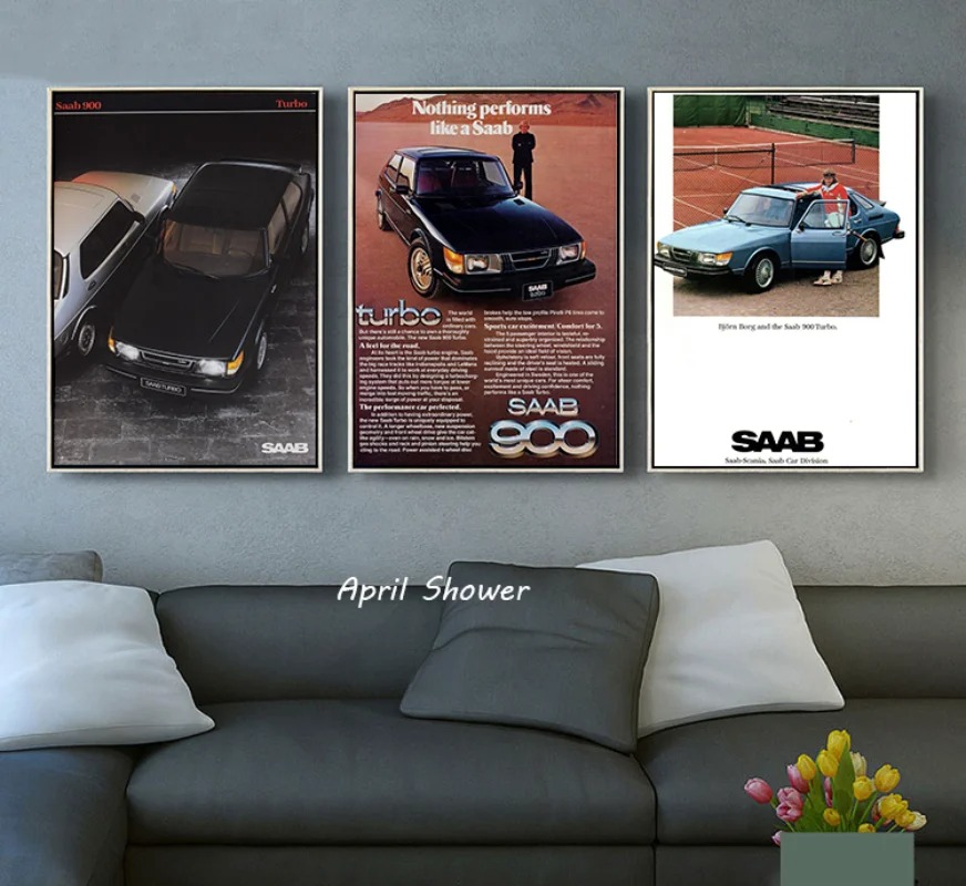 Póster clásico Vintage Saab 90 - Vintage Fashion Prints For Wall reseña y precio