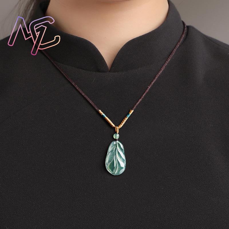 Colgante de hoja de jadeíta de - Vintage Fashion For Women reseña y precio