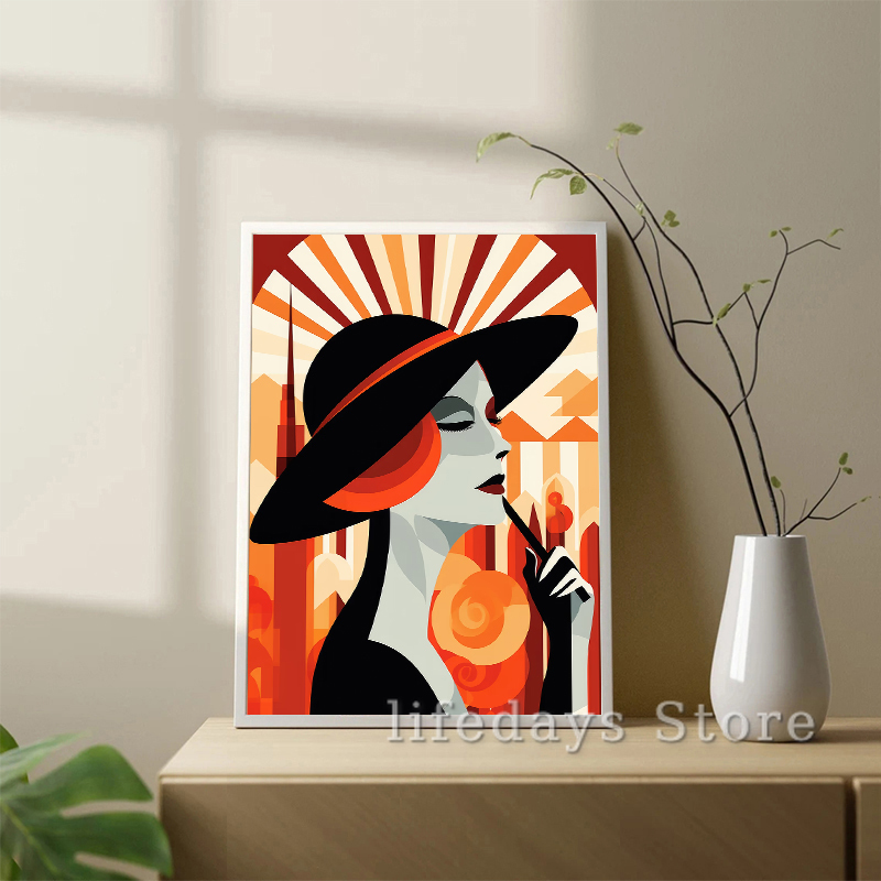 Póster Art Deco Vintage con re - Vintage Fashion Prints For Wall reseña y precio